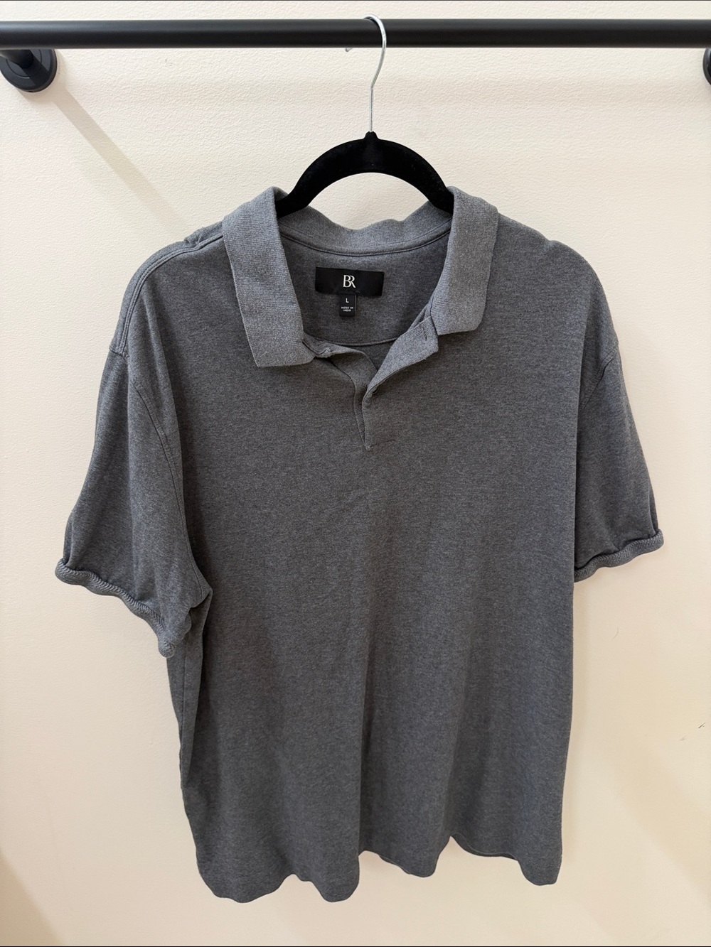 Banana Republic Charcoal Gray Men's Polo Shirt
